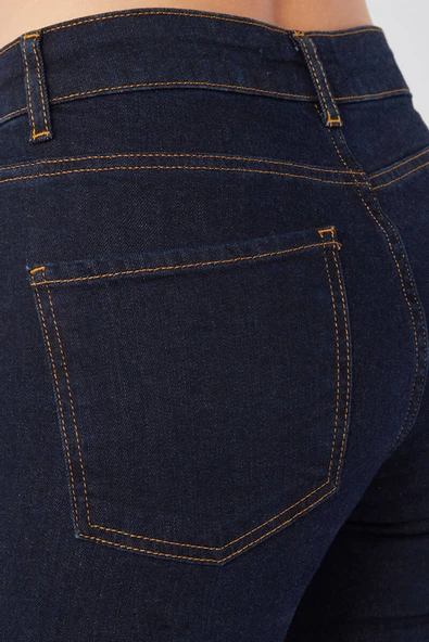 Kadın Rins İspanyol Paça Jean Pantolon - Resim 7