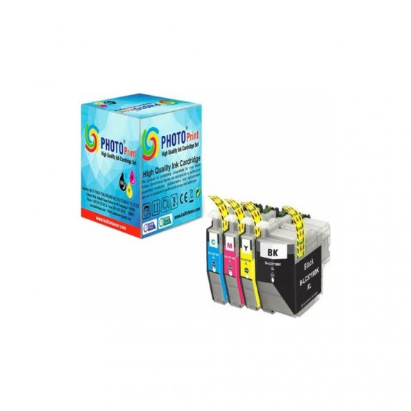 Photo Print Brother MFC-J3530DW Serisi LC3719XL 4 Renk Muadil Kartuş Seti ürün görseli 1