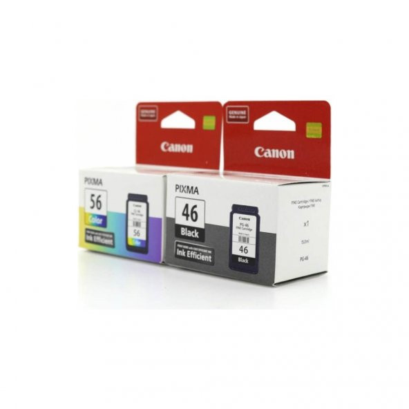 Canon Pg-46 /cl-56 Pixma E404/E414/E464/E484 Siyah ve Renkli Kartuş ürün görseli 1