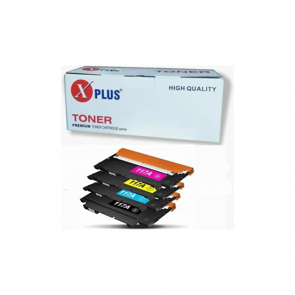 Xplus 150A 117A Hp W2070A-W2071A-W2072A-W2073A 4 Renk Ithal Toner Seti 1.000 Sayfa Chipsiz ürün görseli 1