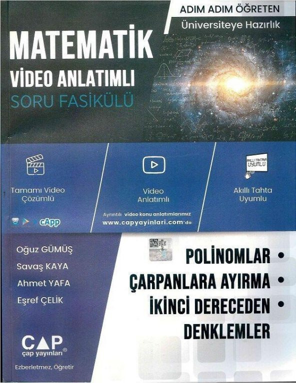 Polinomlar Çarpanlara Ayırma İkinci Dereceden Denklemler Çap Yayınları ürün görseli 1