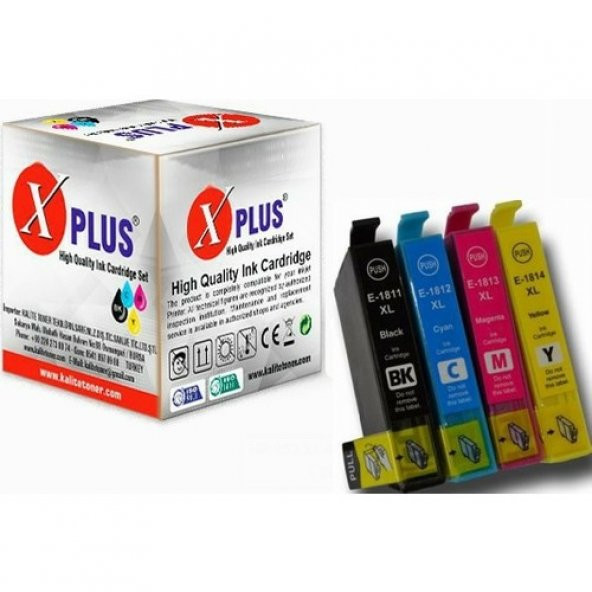 Epson Expression Home XP-405WH Muadil Kartuş Set 4 Renk Takım 18XL T1811-1814XL ürün görseli 1
