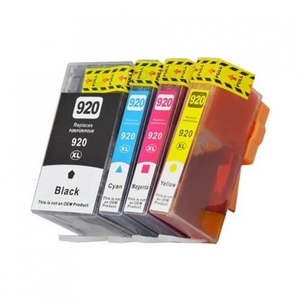 Xplus HP Officejet 7000A Kartuş Set 4 Renk Takım Muadil Yüksek Kapasite 920XL ürün görseli 1