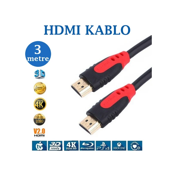 3 Metre Hdmı Kablo Yüksek Kalite Hdmı Kablo ürün görseli 1