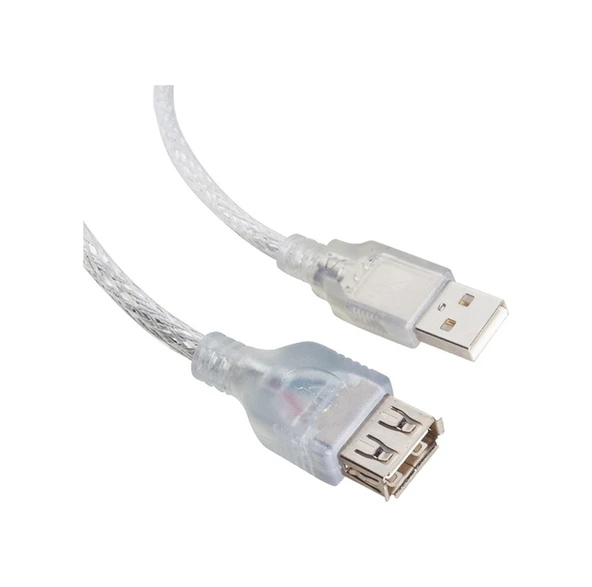 Usb Uzatma Kablosu 1.5 Metre Şeffaf Powermaster ürün görseli 1