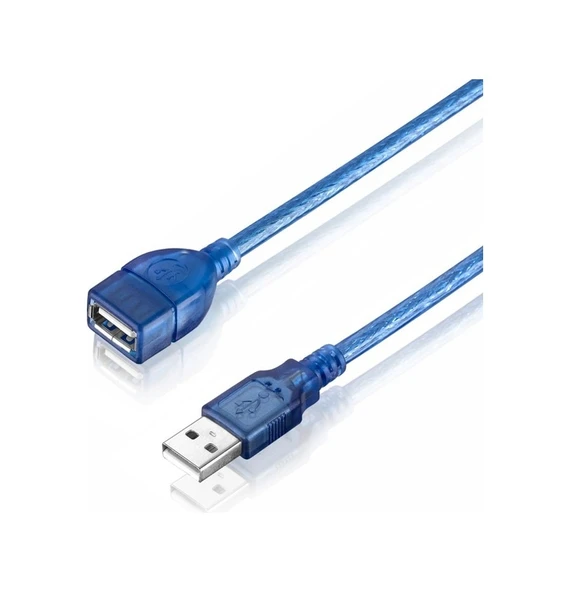 Usb 2.0 Uzatma Kablosu Mavi Filtreli Kaliteli Kablo 5 Metre ürün görseli 1
