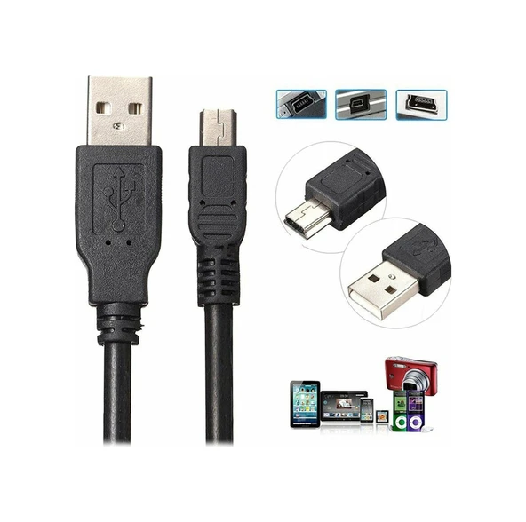 5 Pin Usb Kablo Mini Usb Kablo Mini Usb Kablou 1 Metre ürün görseli 1
