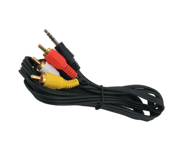 Uydu Alıcısı Av Kablo 1.2 M 3.5 MM St E /3 Rca Kablo Uzun Jak ürün görseli 1