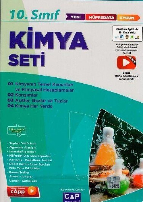 10. Sınıf Kimya Anadolu Seti Çap Yayınları ürün görseli 1