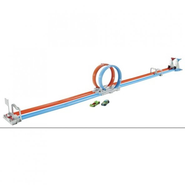 Hot Wheels Çift Çemberde Depar Pist Yarış Oyun Seti Orjinal Hotwheels Yarış Seti GFH85 ürün görseli 1