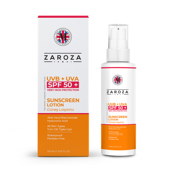 Zaroza Sunscreen Lotion Spf 50+ 150ml - Resim 4