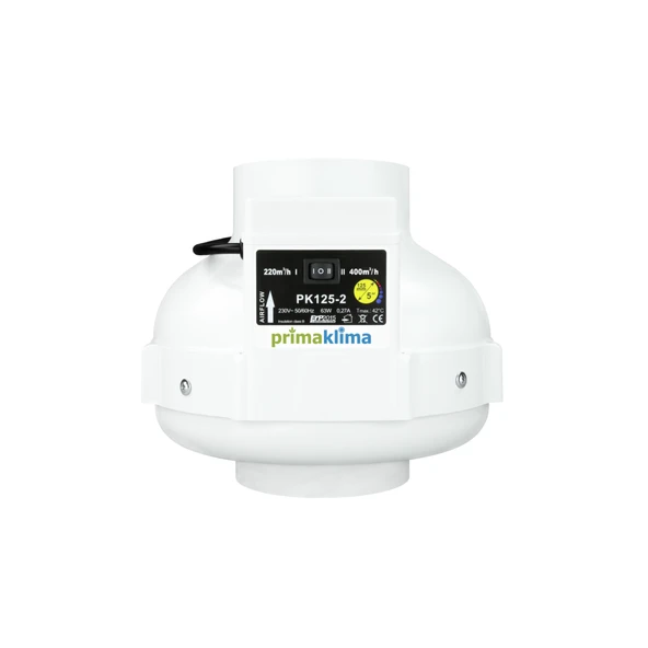 Prima Klima PK125-2 Fan 400 m3/h 125 mm 2 Hız Modu ürün görseli 1