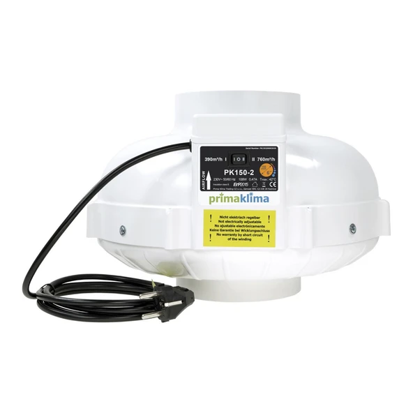 Prima Klima PK150-2 Fan 760 m3/h 150 mm 2 Hız Modu ürün görseli 1