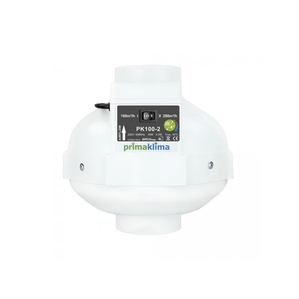 Prima Klima PK100-2 Fan 280 m3/h 100 mm 2 Hız Modu ürün görseli 1