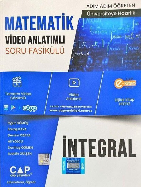 Matematik İntegral Konu Anlatımlı Soru Bankası Çap Yayınları ürün görseli 1