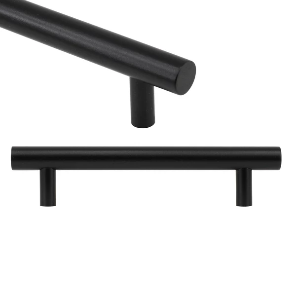 Hitit Mobilya Dolap Kapak Çekmece Kulpu Kulbu Mat Siyah Metal Kulp 96 Mm ürün görseli 1