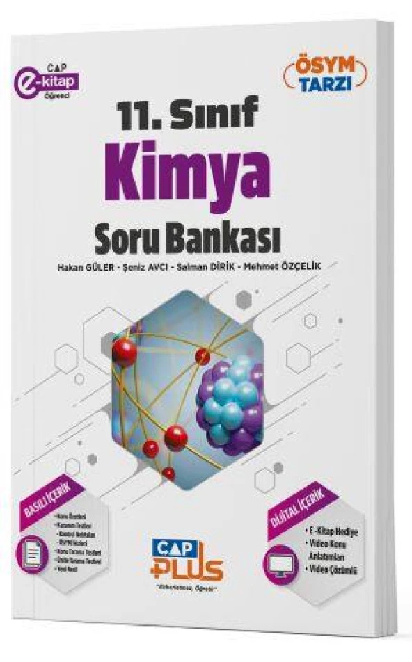 11. Sınıf Anadolu Lisesi Kimya Soru Bankası Çap Yayınları ürün görseli 1