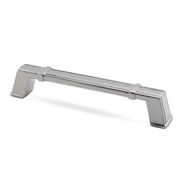Passage Çekmece Dolap Dolabı Kulpu Kulbu (128 MM-12.8 CM) Parlak Krom Metal Kulpları Mobilya Mutfak ürün görseli 1