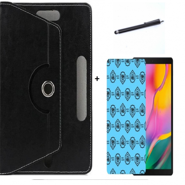 Lenovo Tab M10 TB-X605F 10.1" 3lü Set Universal Tablet Kılıfı Nano Ekran Koruyucu ve Kalem ürün görseli 1