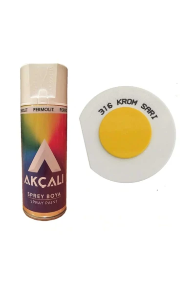 AKÇALI 316 KROM SARI SPREY BOYA 400 ML ürün görseli 1