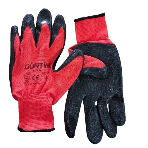 GÜNTİM KIRMIZI-SİYAH LATEX ELDİVEN SG-L04 ürün görseli 1