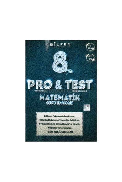 Bilfen Yayıncılık 8. Sınıf Matematik ProTest Soru Bankası ürün görseli 1