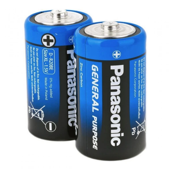 PANASONIC D BOY KALIN PİL 2 Lİ PAKET ürün görseli 1