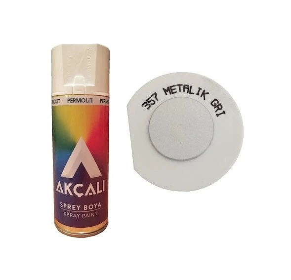 AKÇALI 357 METALİK GRİ SPREY BOYA 400 ML ürün görseli 1