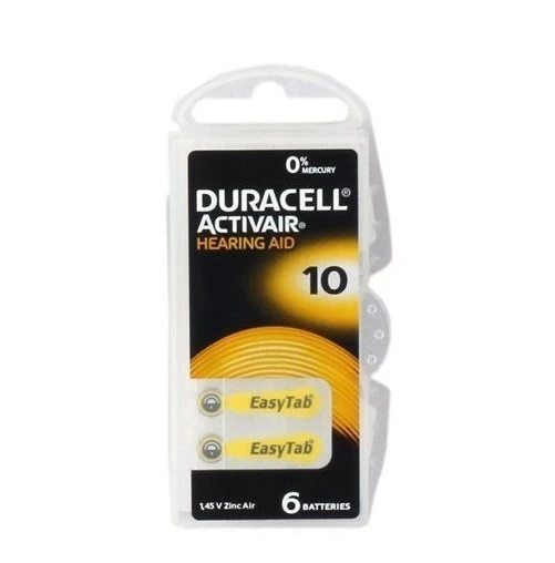 DURACELL 10 NO İŞİTME CİHAZI PİLİ 1.45V 6LI PAKET ürün görseli 1