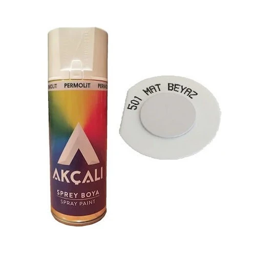 AKÇALI 501 MAT BEYAZ SPREY BOYA 400 ML ürün görseli 1