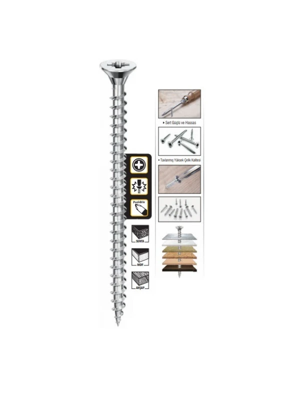 6X60 SUNTA VİDASI 200LÜ PAKET SGS8075 ürün görseli 1