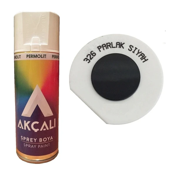 AKÇALI 326 PARLAK SİYAH SPREY BOYA 400 ML ürün görseli 1