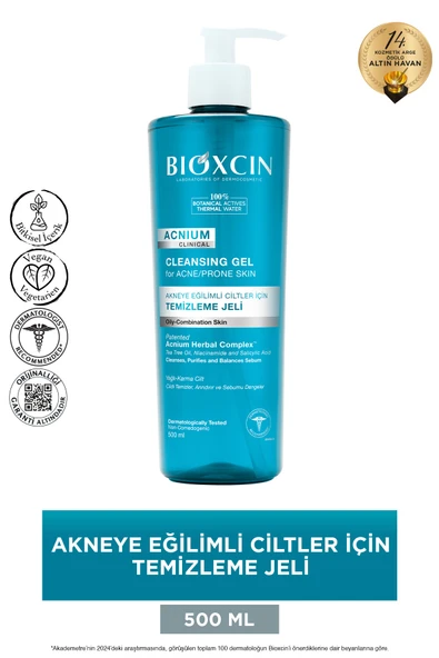 Bioxcin Acnium Sebum Dengeleyici Yüz Yıkama Jeli 500 ml ürün görseli 1