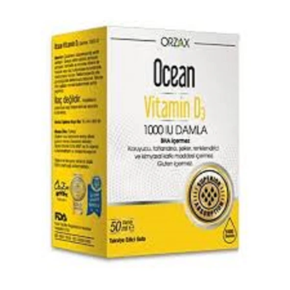 Ocean Vitamin D3 1000 IU Damla 50 ml ürün görseli 1