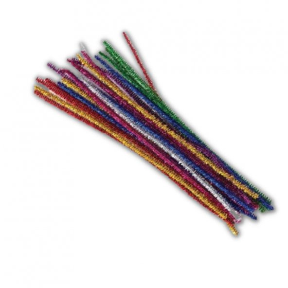 Metalik Renkli Şönil 50 Cm 25li 1 Paket Ticon 50 Cm Metalik Renkli Tüylü Tel 25 li 1 Paket ürün görseli 1
