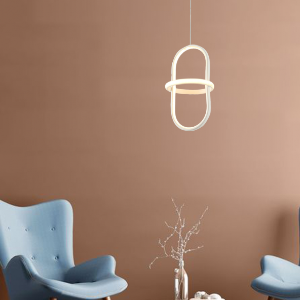 TT Aydınlatma TT006-1-BY  Minyon Modeli Tekli Mat Beyaz Led Avize ürün görseli 1