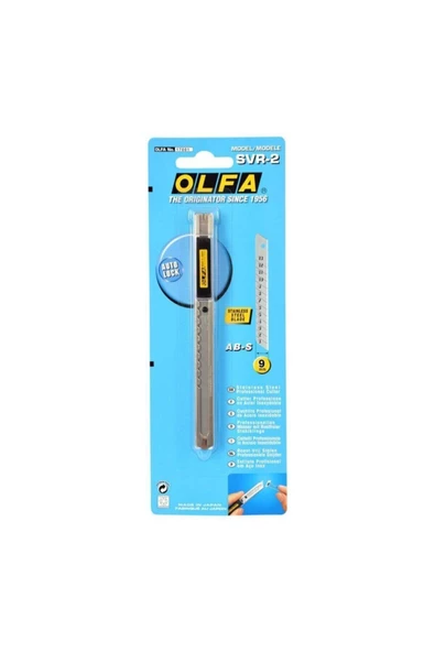 Olfa Dar Otomatik Kilitlemeli Metal Gövde Yedek Bıçaklı Maket Bıçağı ürün görseli 1