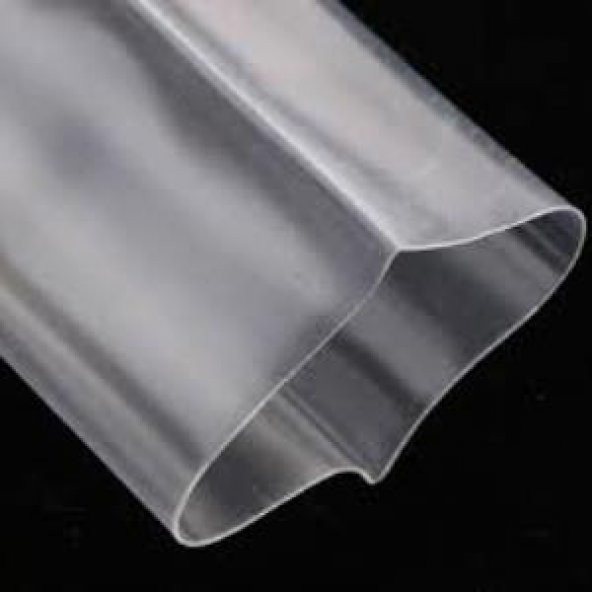 Isı ile 2/1 Daralan Yassı Makaron 9.5 mm - Şeffaf - Resim 2