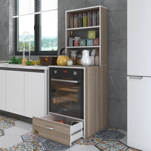 Kenzlife ankastre fırın dolabı aybirgen crd 165*60*56 mutfak çekmeceli ürün görseli 1
