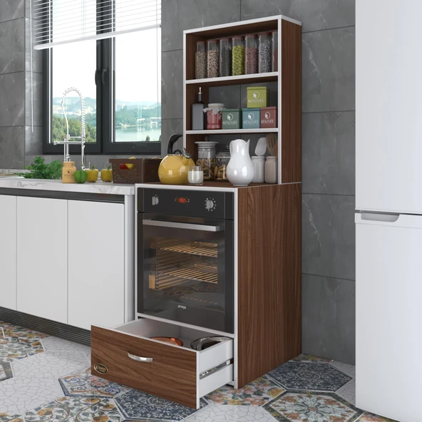 Kenzlife ankastre fırın dolabı aybirgen cvz 165*60*56 mutfak çekmeceli ürün görseli 1