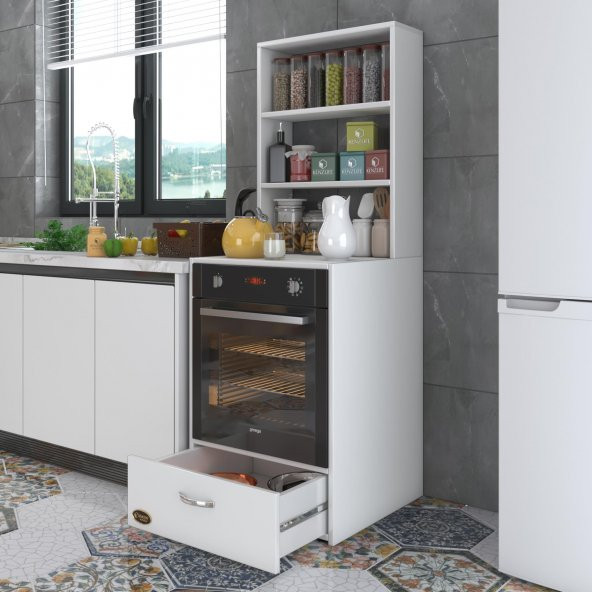 Kenzlife ankastre fırın dolabı aybirgen byz 165X60X56 mutfak çekmeceli ürün görseli 1