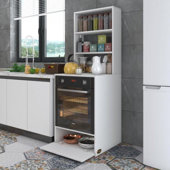 Kenzlife ankastre fırın dolabı bengisu byz 165x60x56 mutfak kapaklı ürün görseli 1