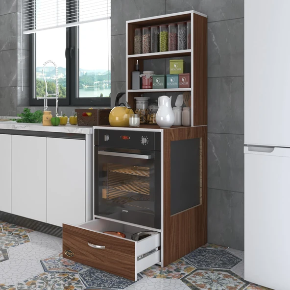 Kenzlife ankastre fırın dolabı gönül cvz 165*60*56 mutfak çekmeceli ürün görseli 1