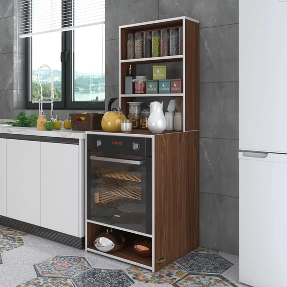 Kenzlife ankastre fırın dolabı canfeza cvz 165*60*56 mutfak raflı ürün görseli 1