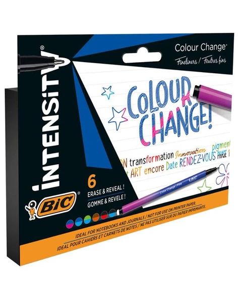 Bic İntensity Renk Değiştiren Keçe Uçlu Kalem 6 Renk ürün görseli 1