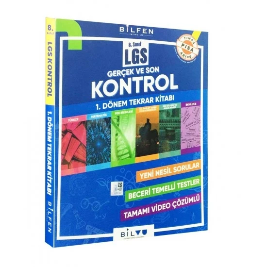 Bilfen Yayınları 8. Sınıf LGS 1. Dönem Gerçek ve Son Kontrol Tekrar Kitabı ürün görseli 1