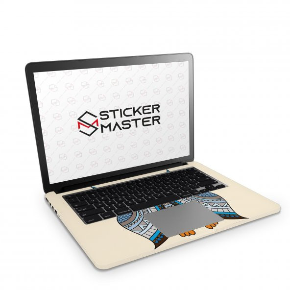 Sticker Master Blue Owl With Ornaments Full Skin - Resim 2