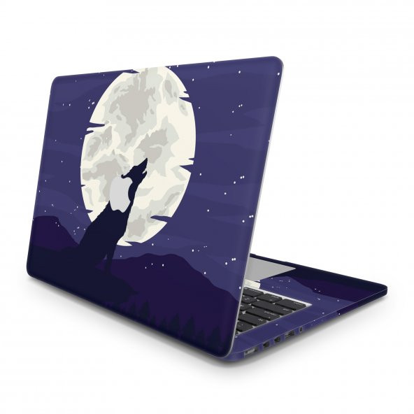 Sticker Master Wolf And Moon Tüm Cilt For Apple MacBook Air 13.3 inch 2012 A1466 ürün görseli 1