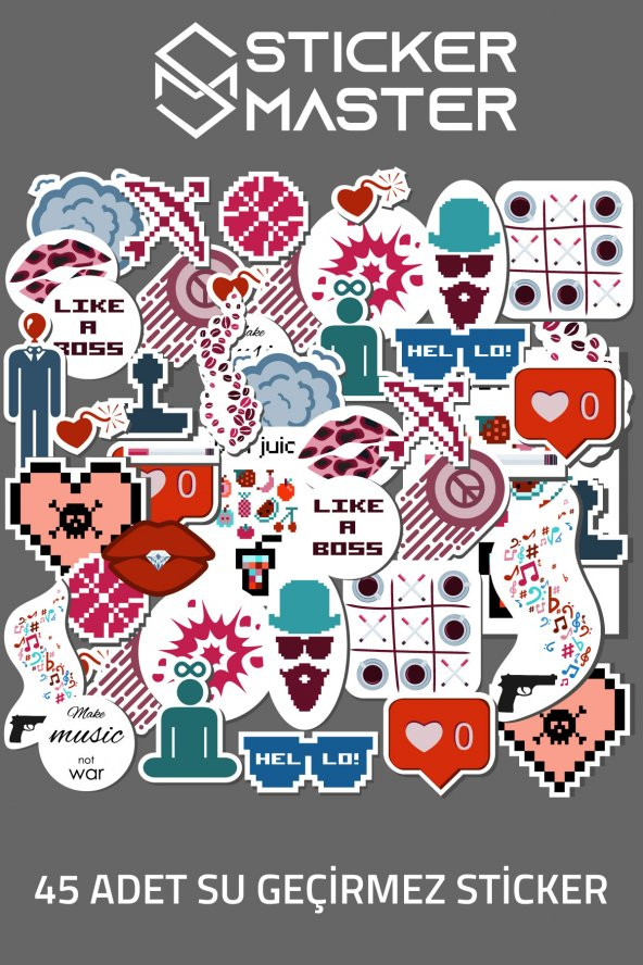 45 Adet Karışık Özgürlük Graffiti JDM Araba Stickers Motor Bisiklet Laptop Sticker Etiket Çıkartma ürün görseli 1