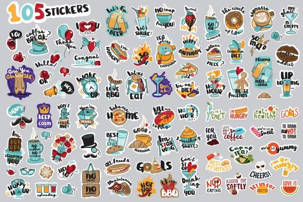105 Adet Yılbaşı Christmas Graffiti JDM Araba Stickers Motor Bisiklet Laptop Sticker Etiket Çıkartma ürün görseli 1